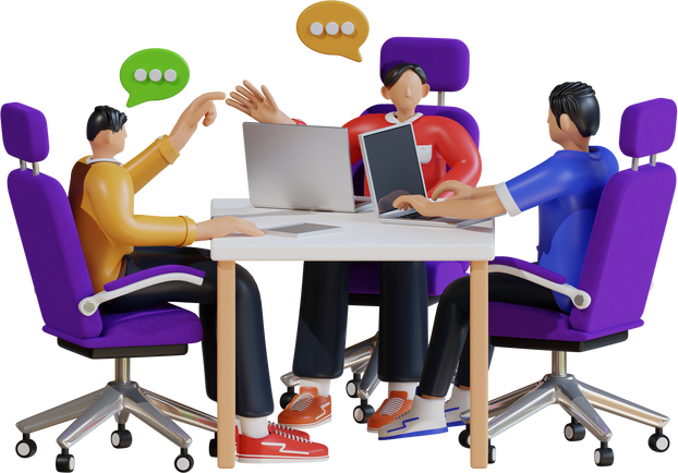 Business Meeting 3D Illustration